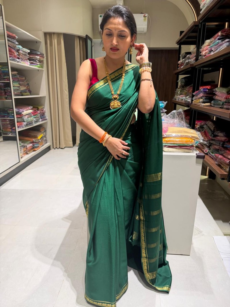 Pure Crepe Mysore Silk saree